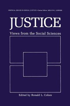 portada Justice: Views from the Social Sciences (in English)