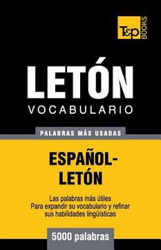 portada Vocabulario español-letón - 5000 palabras más usadas