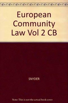portada European Community law (Vol. 2) (in English)