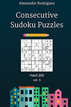 portada Consecutive Sudoku Puzzles - Hard 200 Vol. 3 (en Inglés)