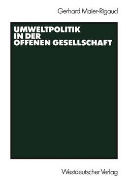 portada Umweltpolitik in Der Offenen Gesellschaft (en Alemán)