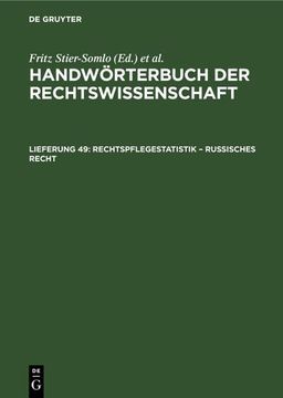 portada Rechtspflegestatistik¿ Russisches Recht (in German)
