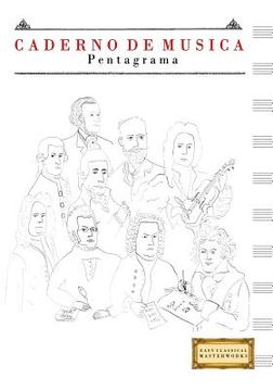 portada Caderno de Música Pentagrama: (17.78 x 25.4 cm) (en Portugués)