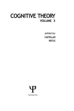 portada Cognitive Theory: Volume 3 (en Inglés)