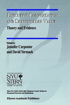 portada executive compensation and shareholder value: theory and evidence (en Inglés)
