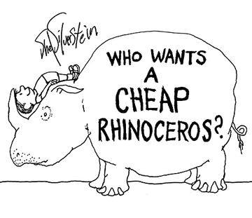 portada Who Wants a Cheap Rhinoceros? (en Inglés)