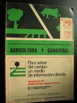 portada Anuario Bibliografico de Publicaciones Hispanoamericanas Sobre Agricultura y Ganaderia