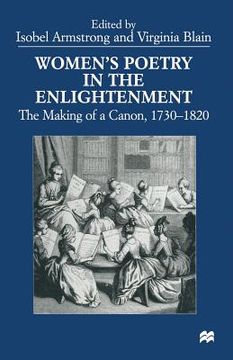 portada Women's Poetry in the Enlightenment: The Making of a Canon, 1730-1820