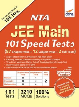 portada NTA JEE Main 101 Speed Tests (87 Chapter-wise + 12 Subject-wise + 2 Full) (en Inglés)