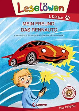 portada Leselöwen 1. Klasse - Mein Freund, das Rennauto: Erstlesebuch für Kinder ab 6 Jahre - Großbuchstabenausgabe (en Alemán)