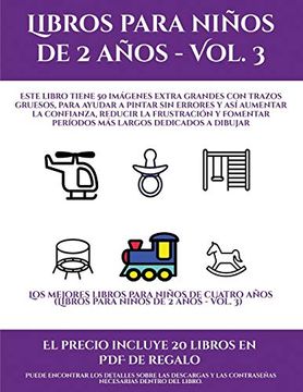 portada Los Mejores Libros Para Niños de Cuatro Años (Libros Para Niños de 2 Años - Vol. 3): Este Libro Tiene 50 Imágenes Extra Grandes con Trazos Gruesos,.   Reducir la Frustración y Fomentar Períodos m