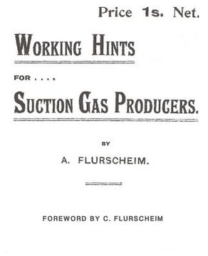 portada Working Hints For Suction Gas Producers.