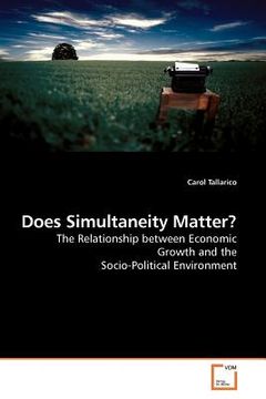 portada does simultaneity matter? (en Inglés)