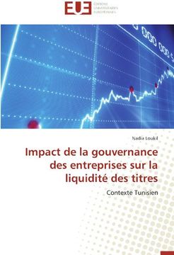 portada Impact de La Gouvernance Des Entreprises Sur La Liquidite Des Titres