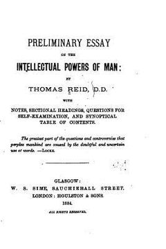 portada Preliminary Essay on the Intellectual Powers of Man (en Inglés)