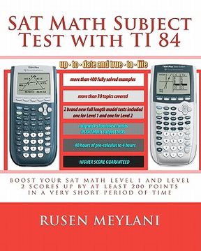 portada sat math subject test with ti 84 (en Inglés)