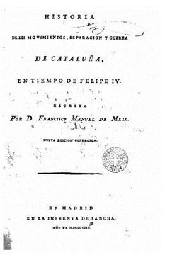portada Historia de los movimientos, separación y guerra de Cataluña en tiempo de Felipe IV