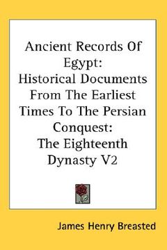 portada ancient records of egypt (en Inglés)