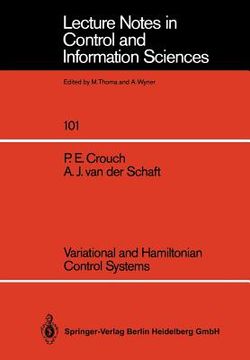 portada variational and hamiltonian control systems (en Inglés)