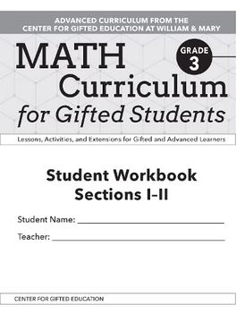 portada Math Curriculum for Gifted Students: Lessons, Activities, and Extensions for Gifted and Advanced Learners, Student Workbooks, Sections I-II (Set of 5)