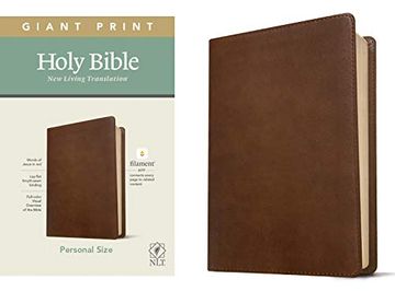 portada Nlt Personal Size Giant Print Bible, Filament Edition, Brown (en Inglés)