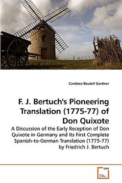 portada f. j. bertuch's pioneering translation (1775-77) of don quixote (en Inglés)