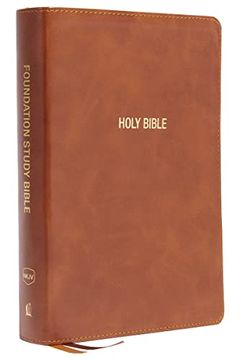 portada Nkjv, Foundation Study Bible, Large Print, Leathersoft, Brown, red Letter, Comfort Print: Holy Bible, new King James Version (en Inglés)