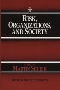 portada Risk, Organizations, and Society (en Inglés)