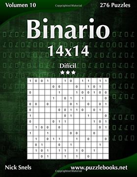 portada Binario 14X14 - Difícil - Volumen 10 - 276 Puzzles: Volume 10