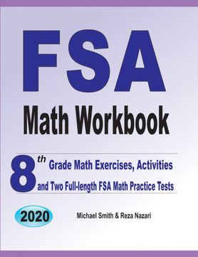 portada Fsa Math Workbook: 8th Grade Math Exercises, Activities, and two Full-Length fsa Math Practice Tests (en Inglés)