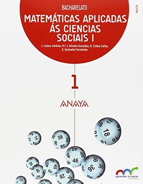 portada Aprender é Crecer en Conexión, Matemáticas Aplicadas ás Ciencias Sociais, 1 Bachillerato (Galicia)