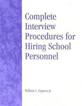 portada complete interview procedures for hiring school personnel (en Inglés)