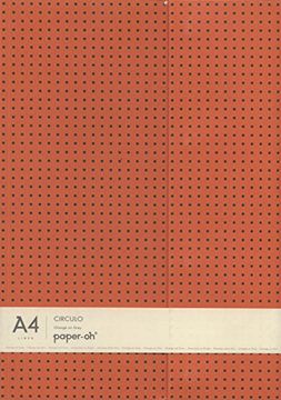 portada Zeszyt A4 Paper-oh Circulo w linie 56 kartek Orange on Grey