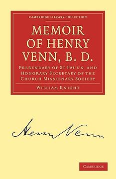 portada Memoir of Henry Venn, b. D. Paperback (Cambridge Library Collection - Religion) 