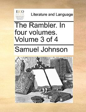 portada the rambler. in four volumes. volume 3 of 4