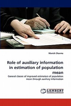 portada role of auxiliary information in estimation of population mean (en Inglés)