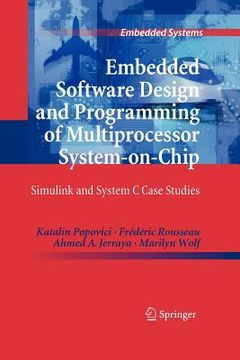 portada embedded software design and programming of multiprocessor system-on-chip: simulink and system c case studies (en Inglés)