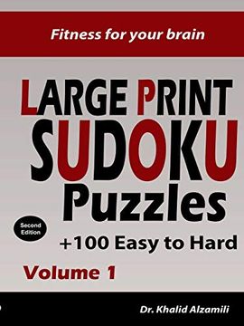 portada Fitness for Your Brain: Large Print Sudoku Puzzles: 100+ Easy to Hard Puzzles - Train Your Brain Anywhere, Anytime! (Large Print Puzzles) 