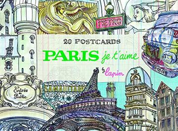 portada Paris jet t Aime 20 Postcards (en Inglés)