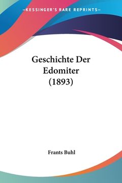 portada Geschichte Der Edomiter (1893) (en Alemán)