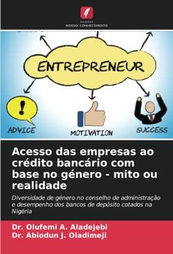 portada Acesso das Empresas ao Crédito Bancário com Base no Género - Mito ou Realidade