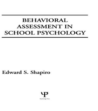 portada Behavioral Assessment in School Psychology (School Psychology Series) (en Inglés)