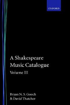 portada a shakespeare music catalogue volume 3 (en Inglés)