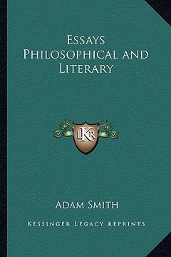 portada essays philosophical and literary (en Inglés)