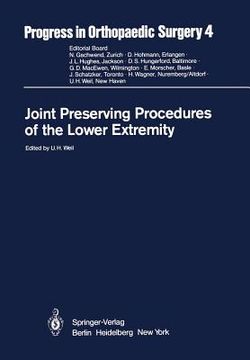 portada joint preserving procedures of the lower extremity (en Inglés)