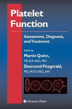portada platelet function: assessment, diagnosis, and treatment (en Inglés)