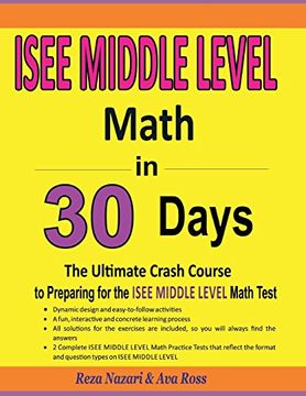 portada Isee Middle Level Math in 30 Days: The Ultimate Crash Course to Preparing for the Isee Middle Level Math Test (in English)