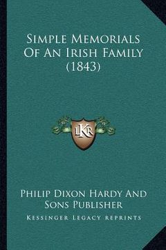 portada simple memorials of an irish family (1843) (in English)