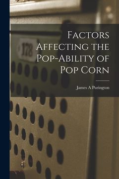 portada Factors Affecting the Pop-ability of Pop Corn (in English)
