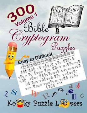 portada Bible Cryptograms, Volume 1: 300 Puzzles (en Inglés)